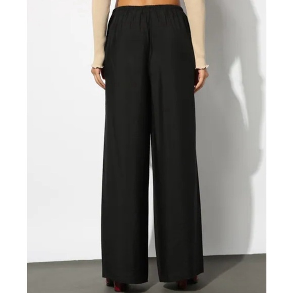 Max Studio Twill Easy Wide Leg Trouser Pants in No Fade Black, Size XS - Picture 7 of 7